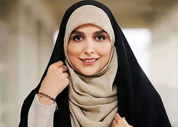 عکس یادگاری مژده لواسانی با فرید سریال آوای باران