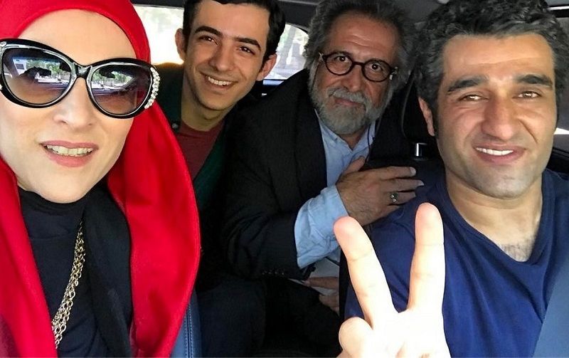 «پژمان جمشیدی و ویشکا آسایش» در پشت صحنه «دیوار به دیوار»/ عکس