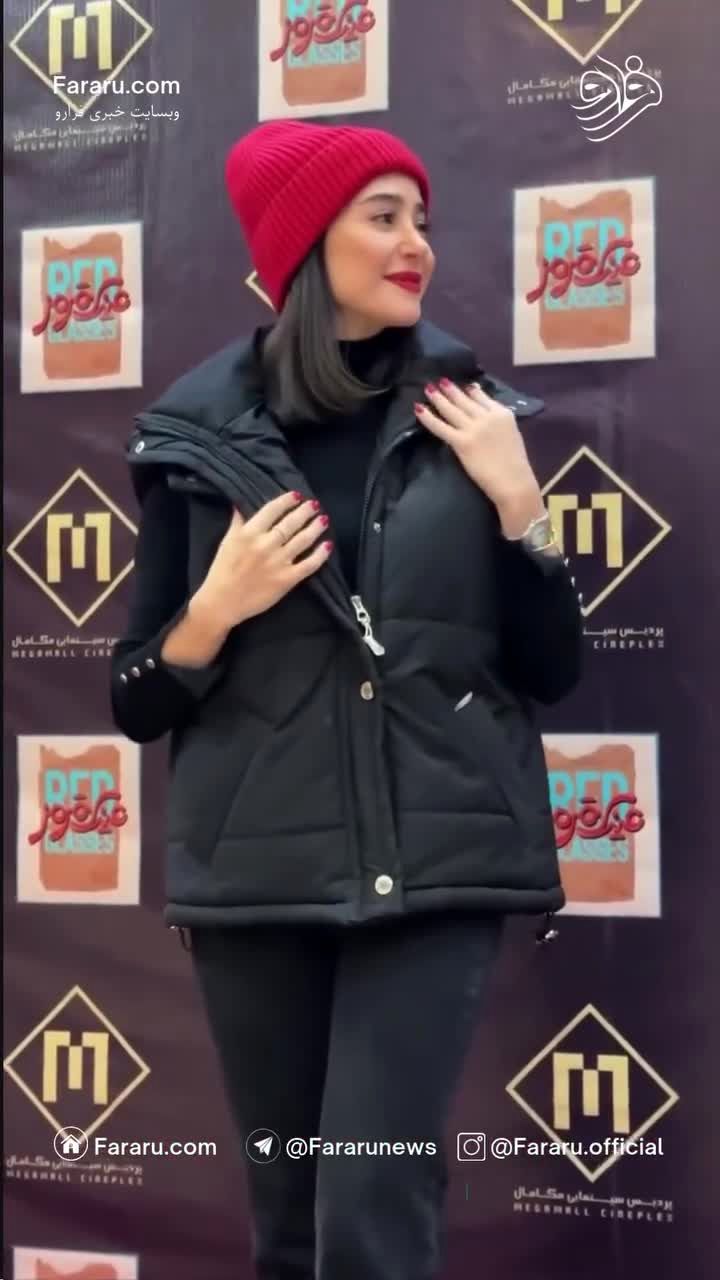 استایل الناز حبیبی و هادی کاظمی در اکران مردمی «عینک قرمز»/ ویدئو