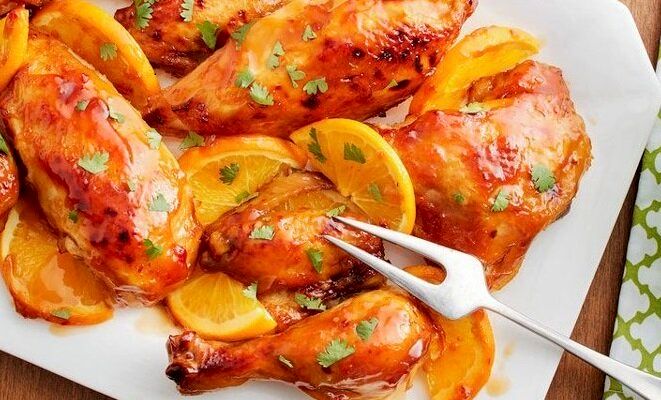 طرز تهیه مرغ پرتقالی مجلسی؛ طعم متفاوت پاییزی 