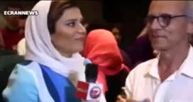 ویدئو زیرخاکی از سحر دولتشاهی و پدرش در اکران «عصر یخبندان»